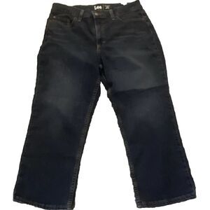 LEE Capri Jeans Woman’s Regular Fit Mid Rise Blue Denim Size 12 M